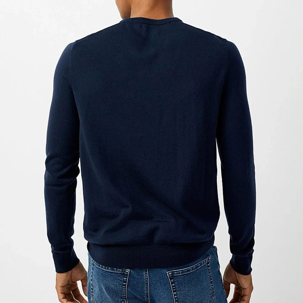 Le 31 Par Simons Men’s V-Neck Sweater Navy Vision Merino Wool size Large - Picture 2 of 6